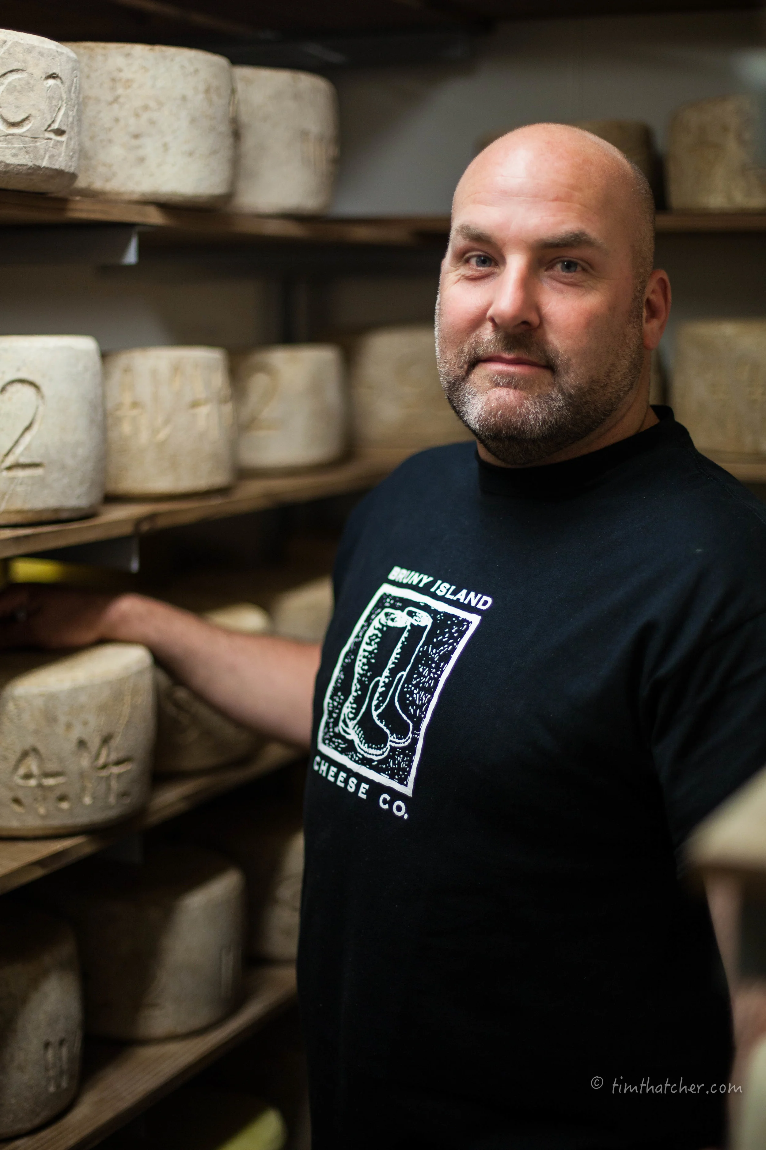 Master Cheese Maker Nick Haddow on Bruny Island, Tasmania for Tourism Australia/Netflix
