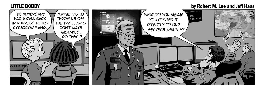 via   the respected information security capabilities of   Robert M. Lee     &amp; the superb illustration talents of   Jeff Hass   at   Little Bobby Comics  .