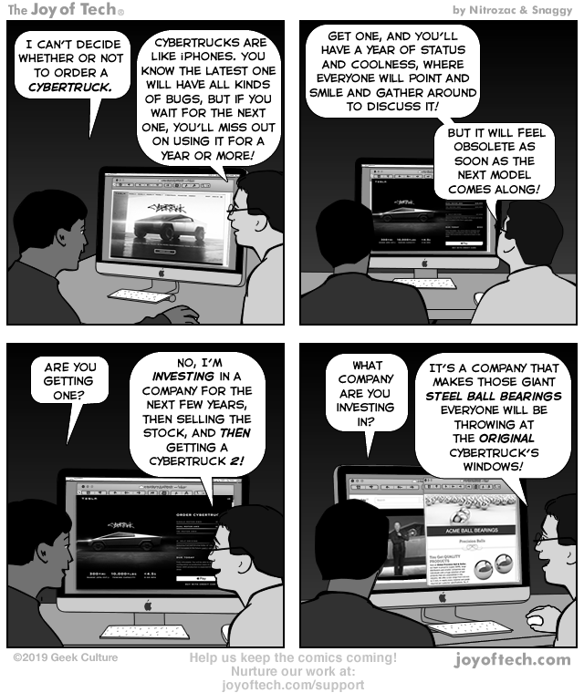 via    the Comic Noggins of  Nitrozac  and  Snaggy  at  The Joy of Tech®