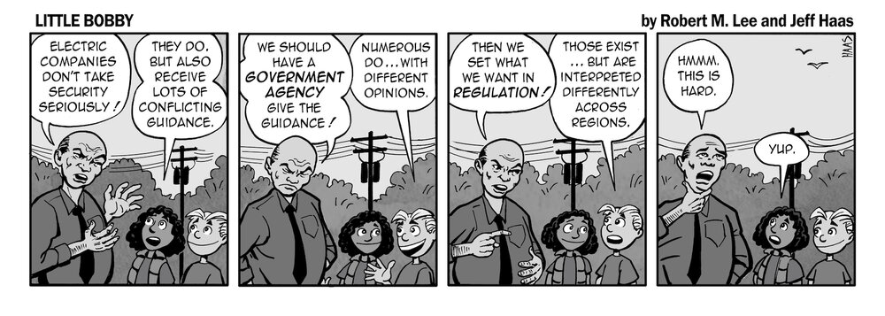 via the respected information security capabilities of Robert M. Lee & the superlative illustration talents of Jeff Haas at Little Bobby Comics .