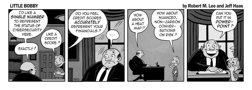 via     the respected information security capabilities of   Robert M. Lee     & the superlative illustration talents of   Jeff Haas   at   Little Bobby Comics  !