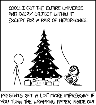 via  the comic delivery system monikered  Randall Munroe  resident at   XKCD  !