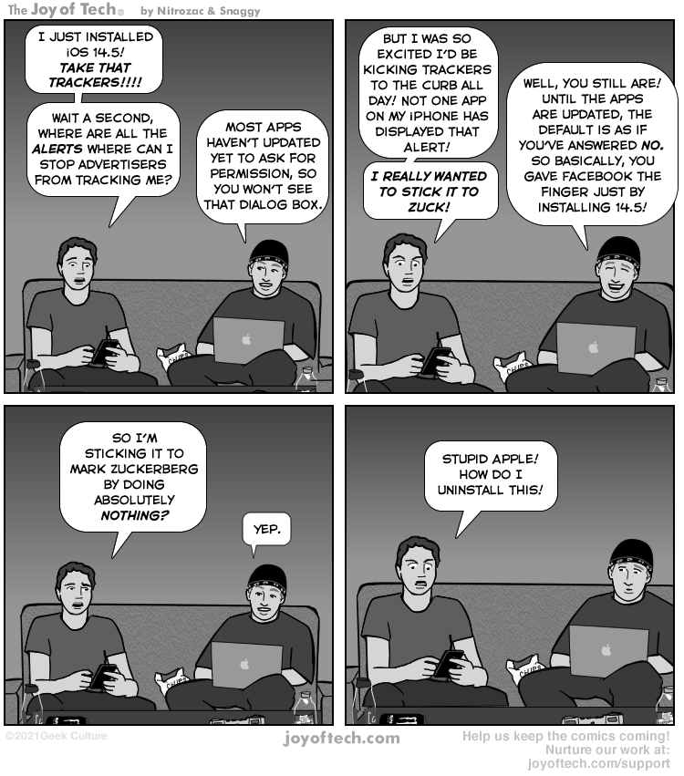 via the Comic Noggins of Nitrozac and Snaggy at The Joy of Tech® !