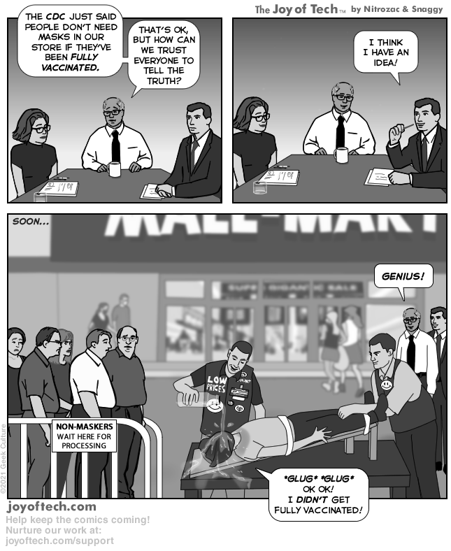 via the Comic Noggins of Nitrozac and Snaggy at The Joy of Tech® !