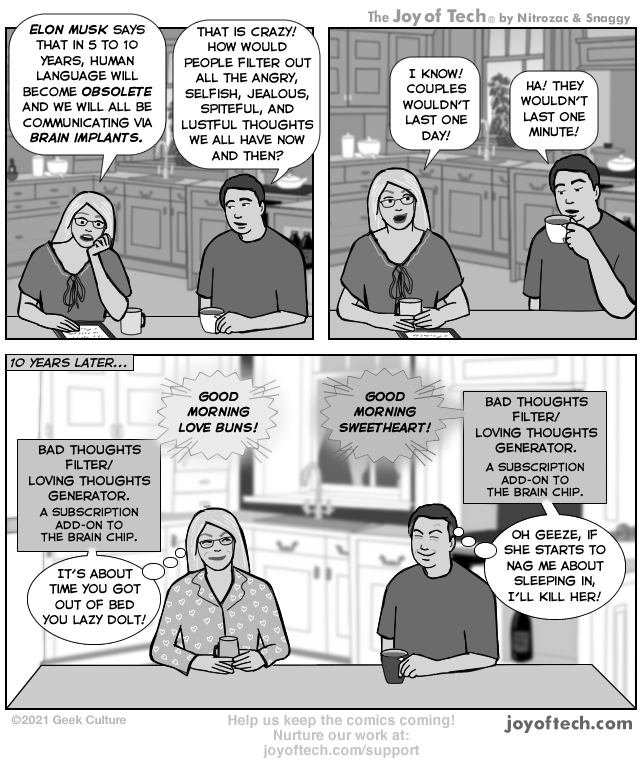 via the Comic Noggins of Nitrozac and Snaggy at The Joy of Tech® !