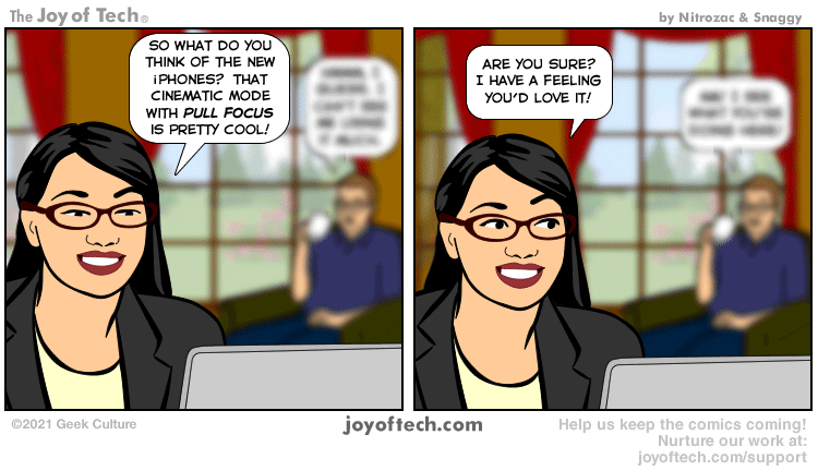 via the Comic Noggins of Nitrozac and Snaggy at The Joy of Tech®!