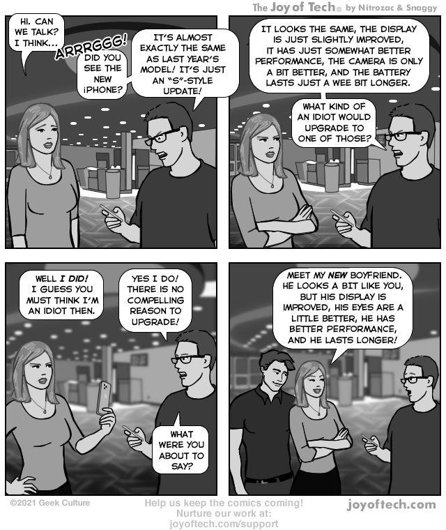 via the Comic Noggins of Nitrozac and Snaggy at The Joy of Tech®!