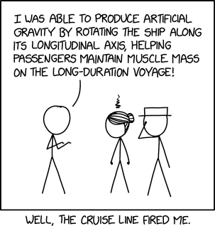 Randall Munroe’s XKCD ‘Rotational Gravity’