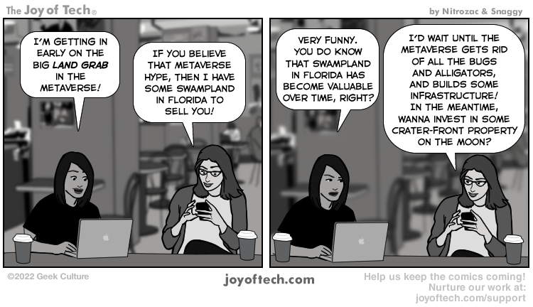Joy Of Tech® ‘The Metaverse Land Grab'