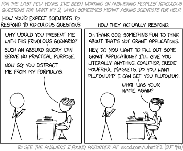 XKCD ‘Asking Scientists Questions’