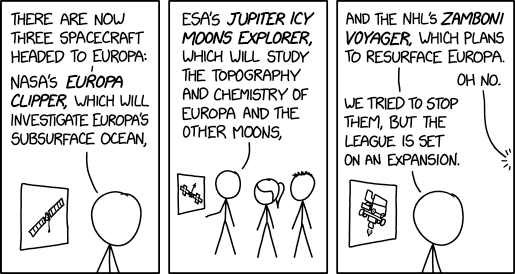 Randall Munroe’s XKCD 'Europa Missions'