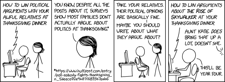 Randall Munroe’s XKCD ‘Thanksgiving Arguments’