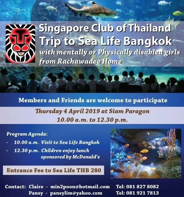 Excursion with Underpriviledged Children to Sealife Bangkok