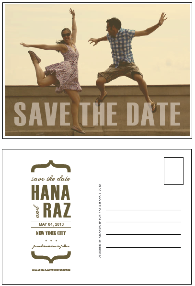 HANA & RAZ: SAVE THE DATE