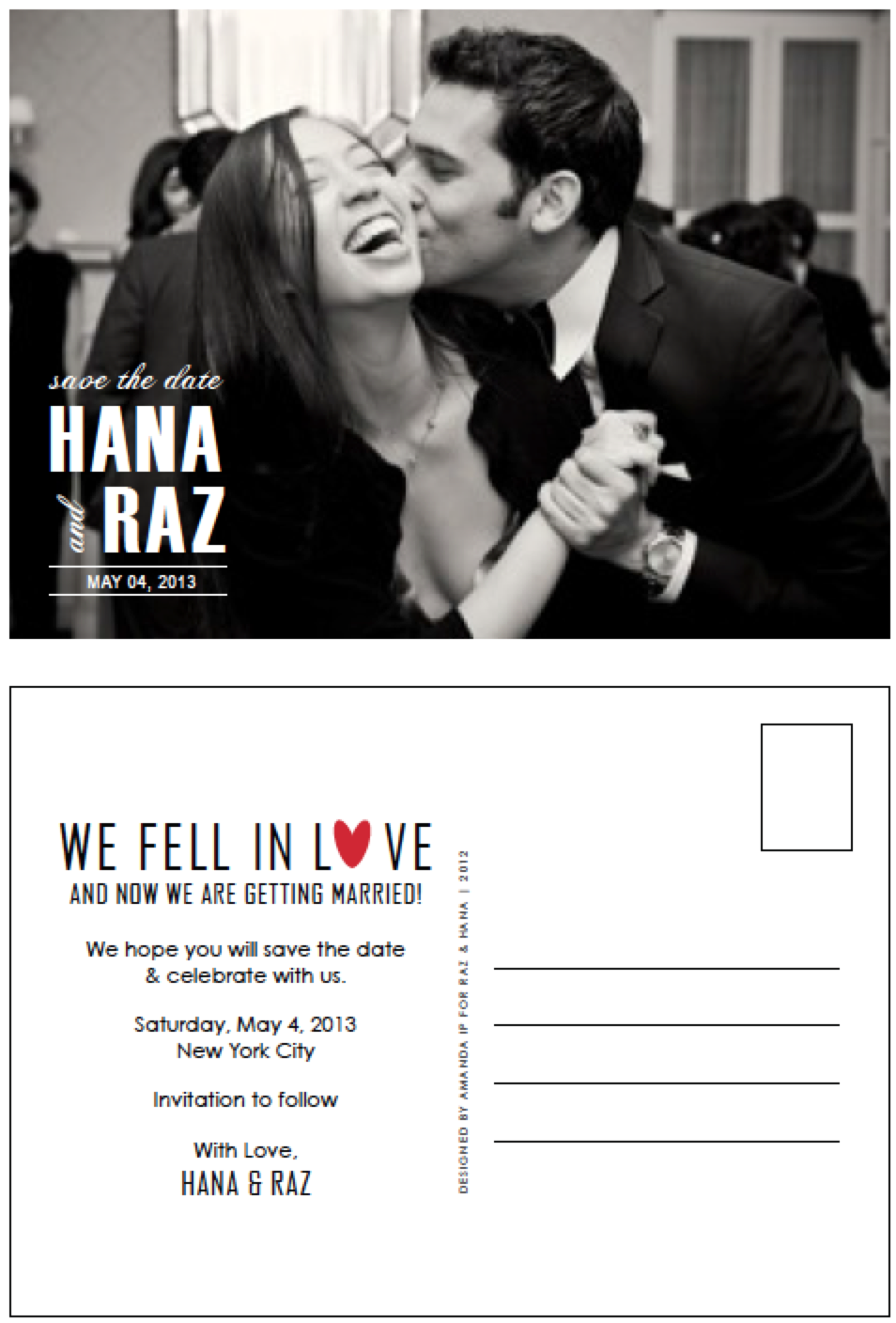 HANA & RAZ: SAVE THE DATE