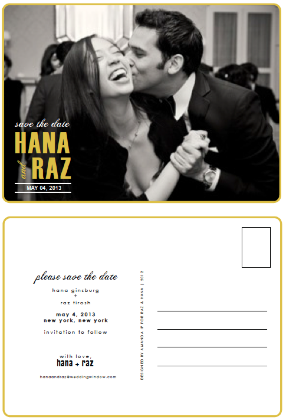 HANA & RAZ: SAVE THE DATE