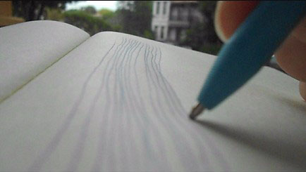 Landscape Line Drawing, image still from video, 2012