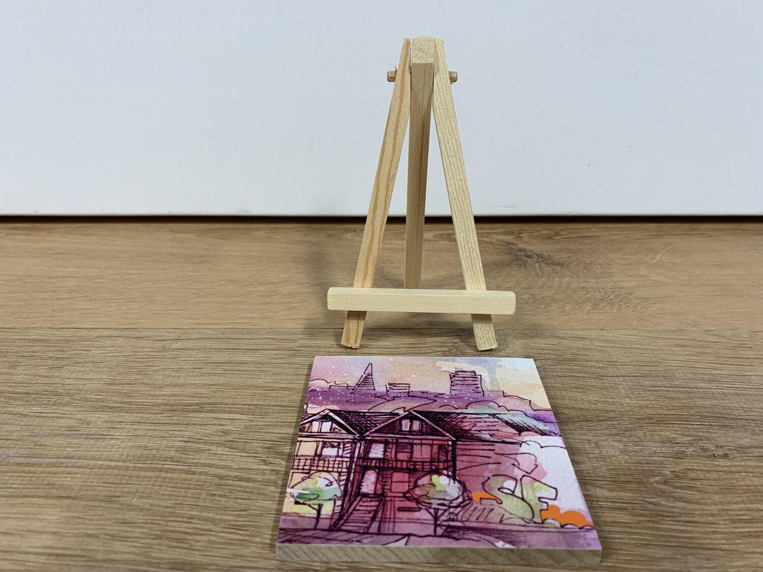 Mini Painted Ladies Print on Wood (+ easel) — Nate1Design
