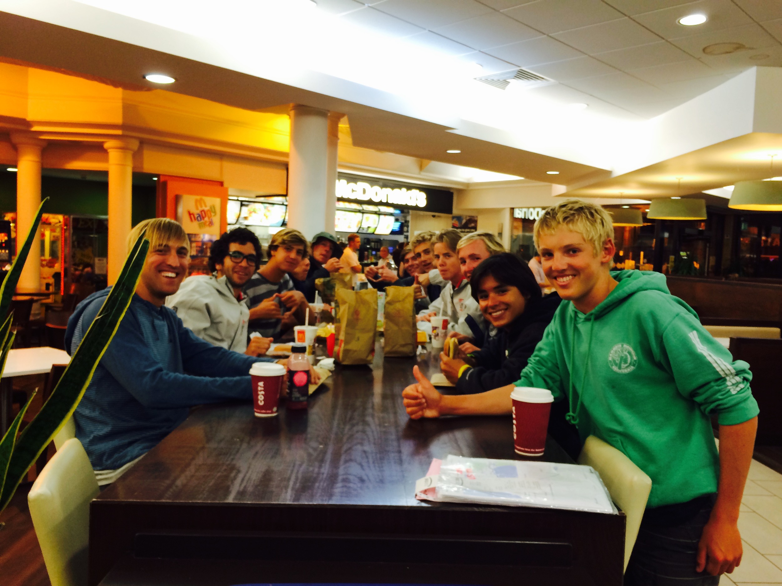 Finally getting breakfast/lunch/dinner at 1:30 AM at the finest dining establishment on the way to Pwllheli... Talk about a "happy meal"!