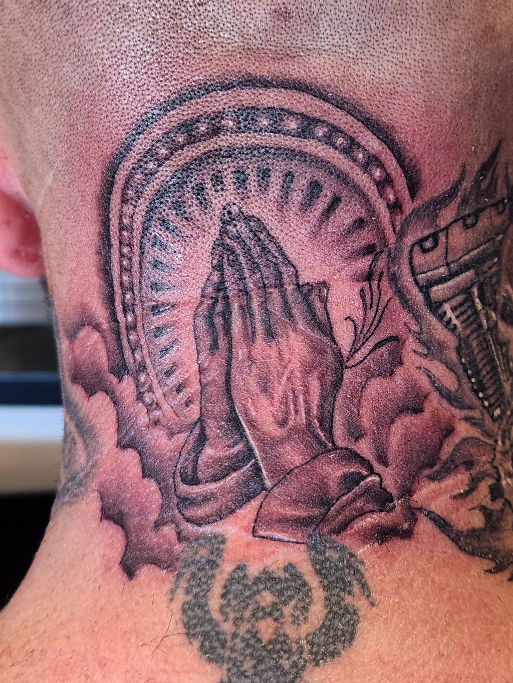 Black and gray fallen angel tattooed by Ruben Carrero. | Angel tattoo  designs, Fallen angel tattoo, Angle tattoo