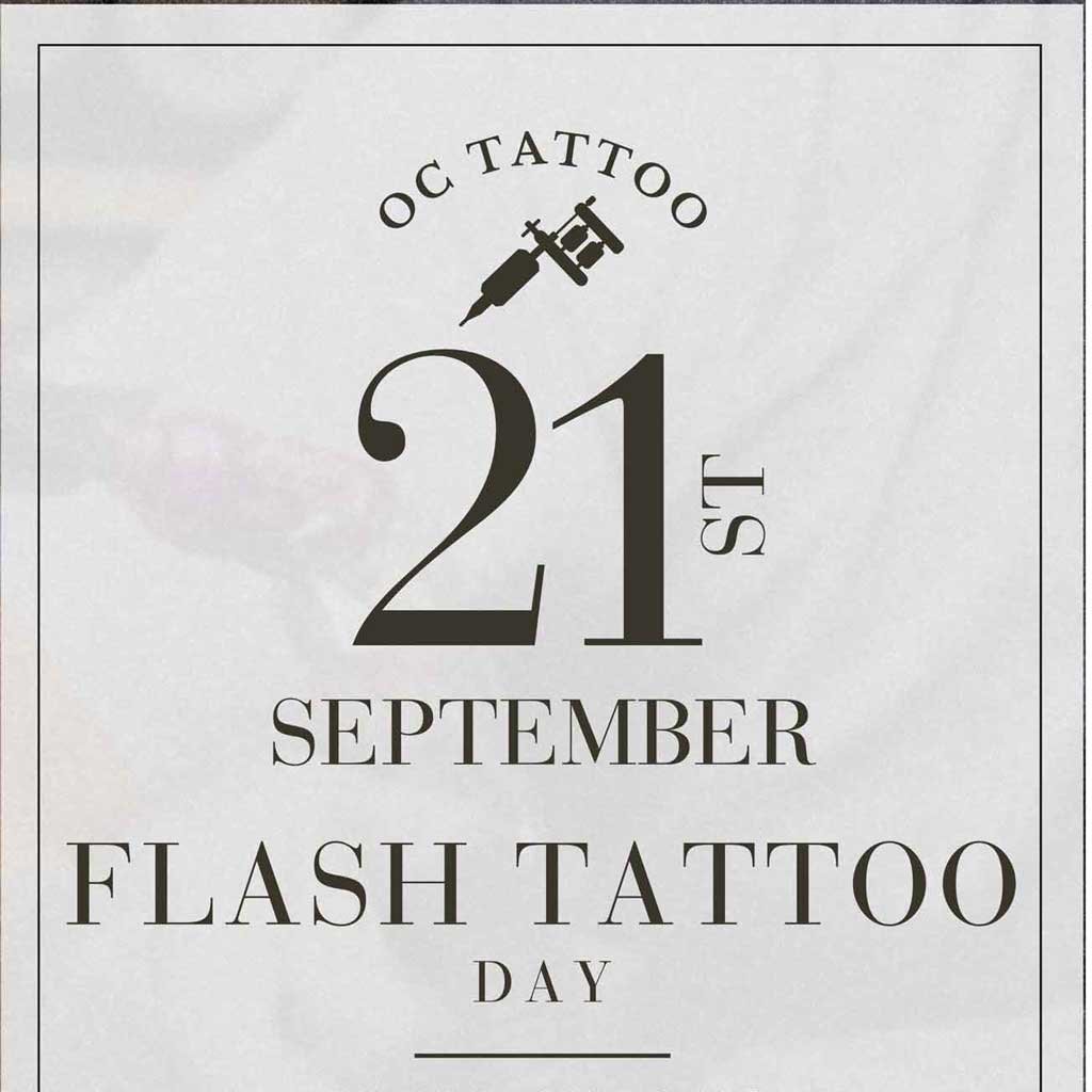 Flash Tattoo Day – September 21st at OC Tattoo