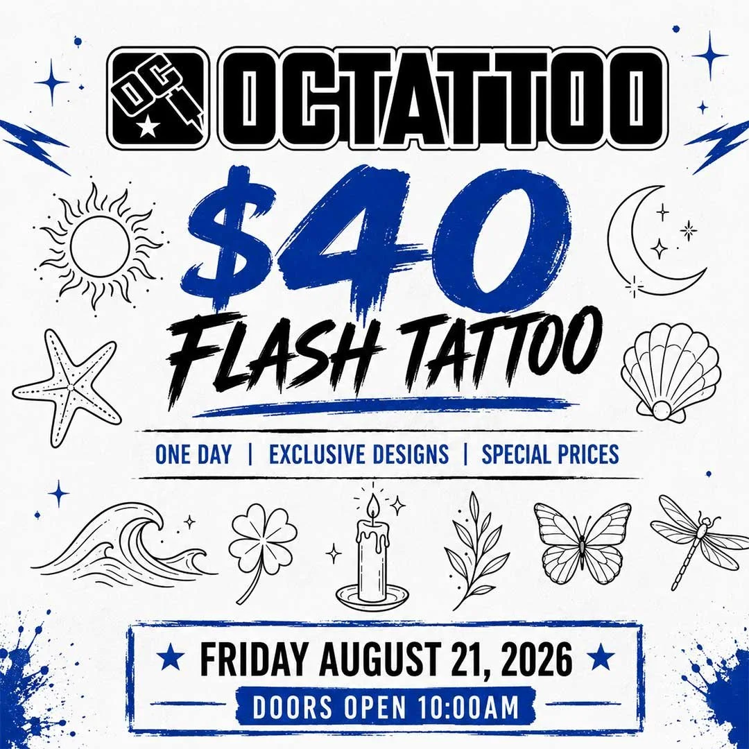 $40-120 Flash Tattoo Day is Back Friday, August 21!