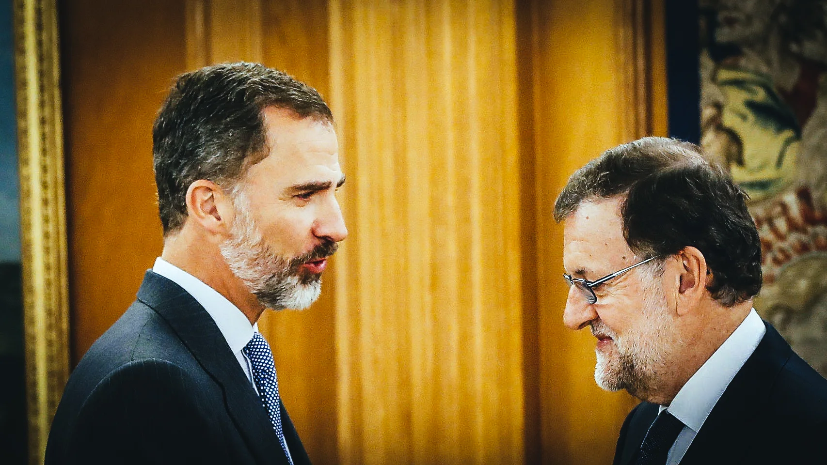El rey Felipe VI y el presidente del Gobierno, Mariano Rajoy.