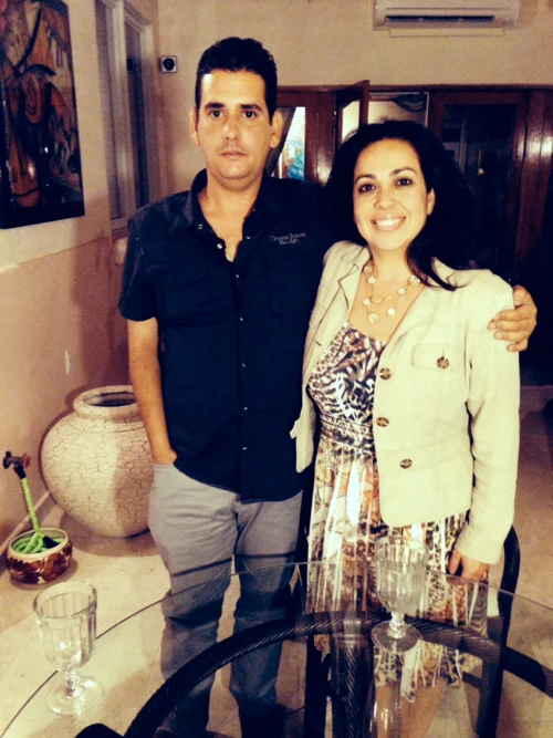 Jeffrey Puente García junto a Janisset Rivero