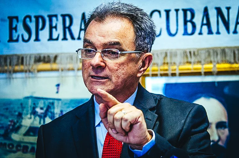 Ramón Saúl Sánchez, presidente de la organización Movimiento Democracia del exilio cubano en Miami. EFE/GIORGIO VIERA