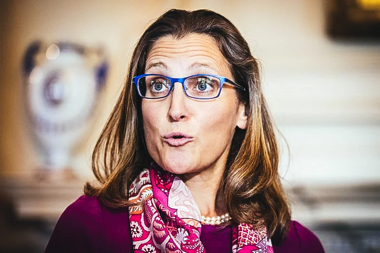 Fotografía de archivo de la ministra de Relaciones Exteriores de Canadá, Chrystia Freeland.EFE/MICHAEL REYNOLDS