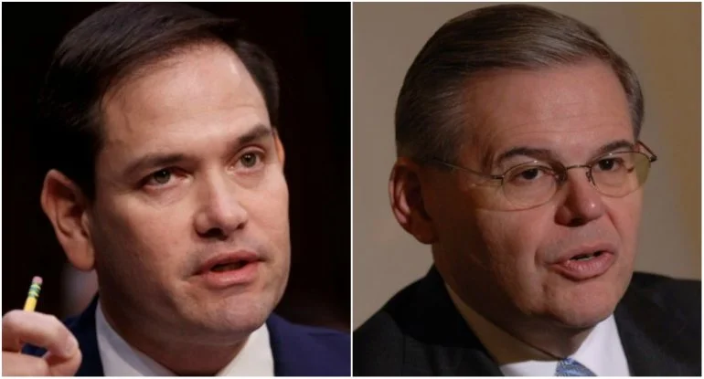 Los senadores Marco Rubio y Bob Menendez. EFE/DLA