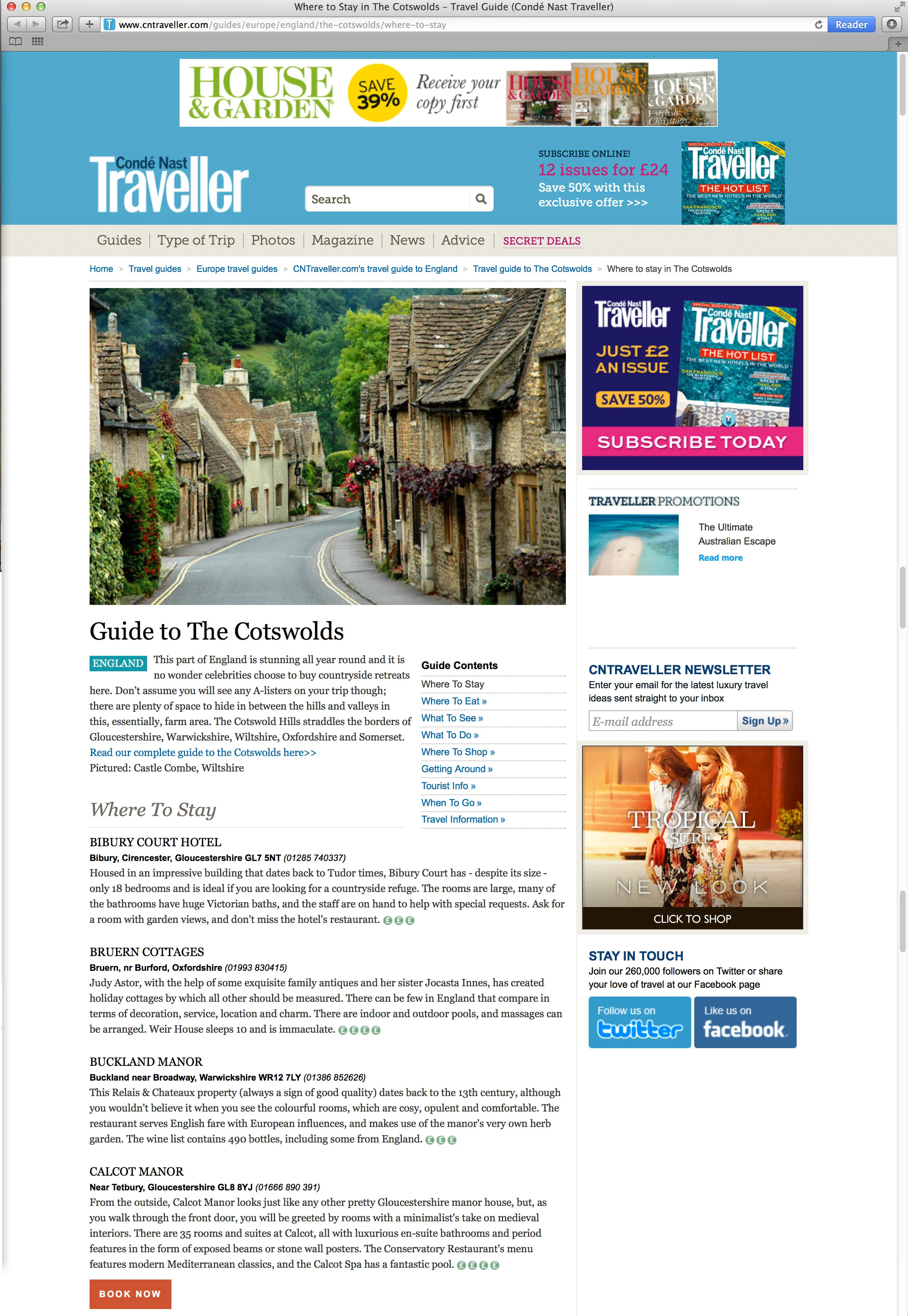 CNTraveller.com: Cotswolds guide