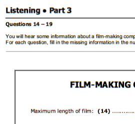 PET B1 Listening part 3 (explicación y trucos)