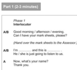 PET 2020 B1 Speaking part 1 (explicación y trucos)