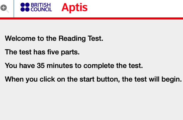 APTIS Reading part 1 ejercicios