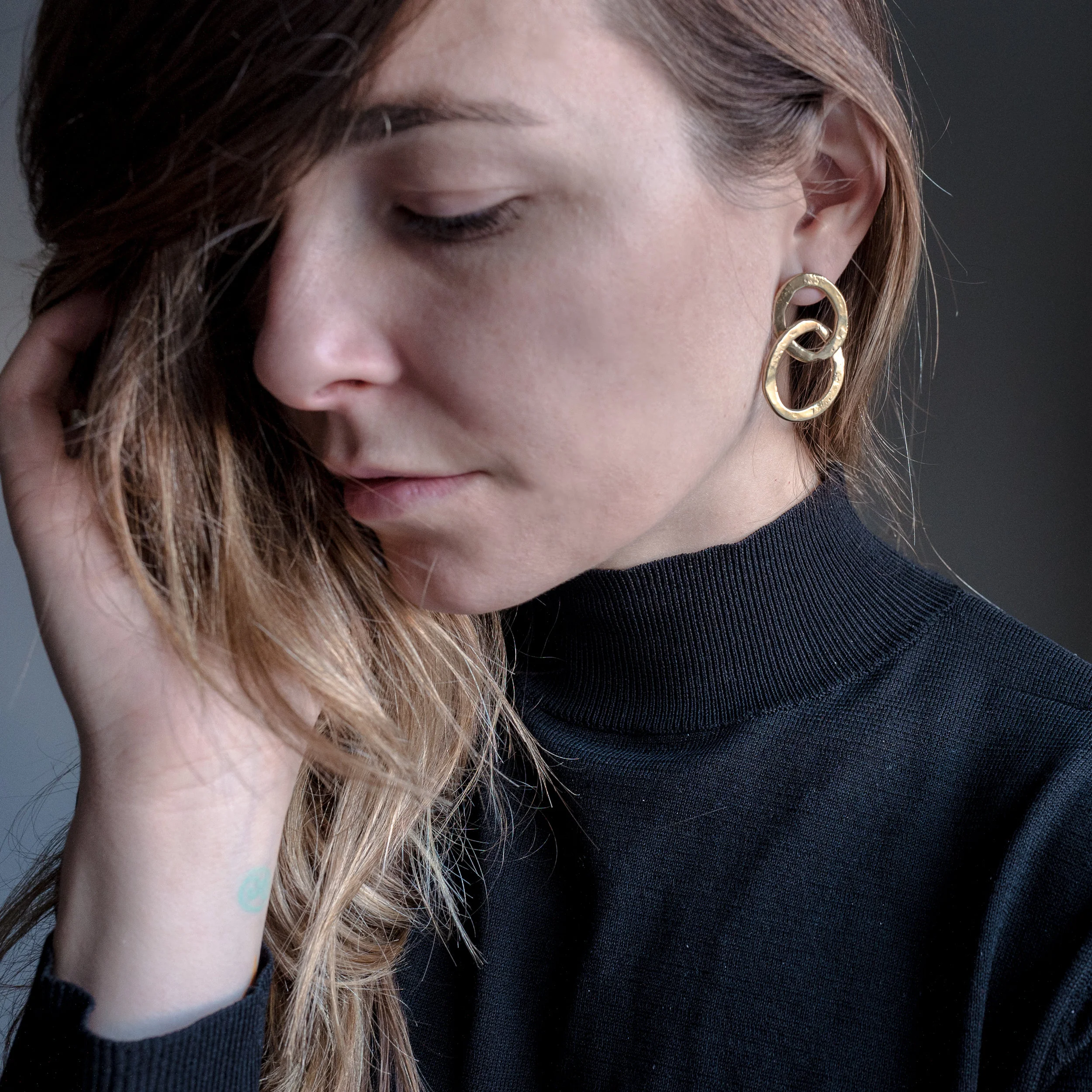 Textured Loop Earring