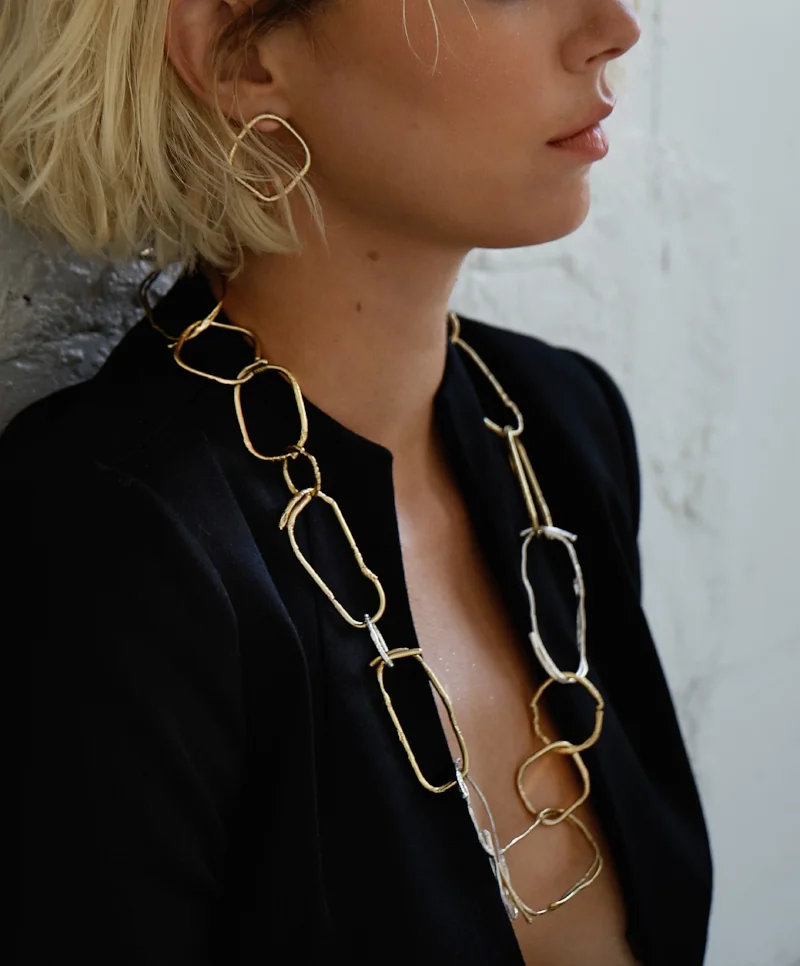 Full Link Necklace and Void Earrings