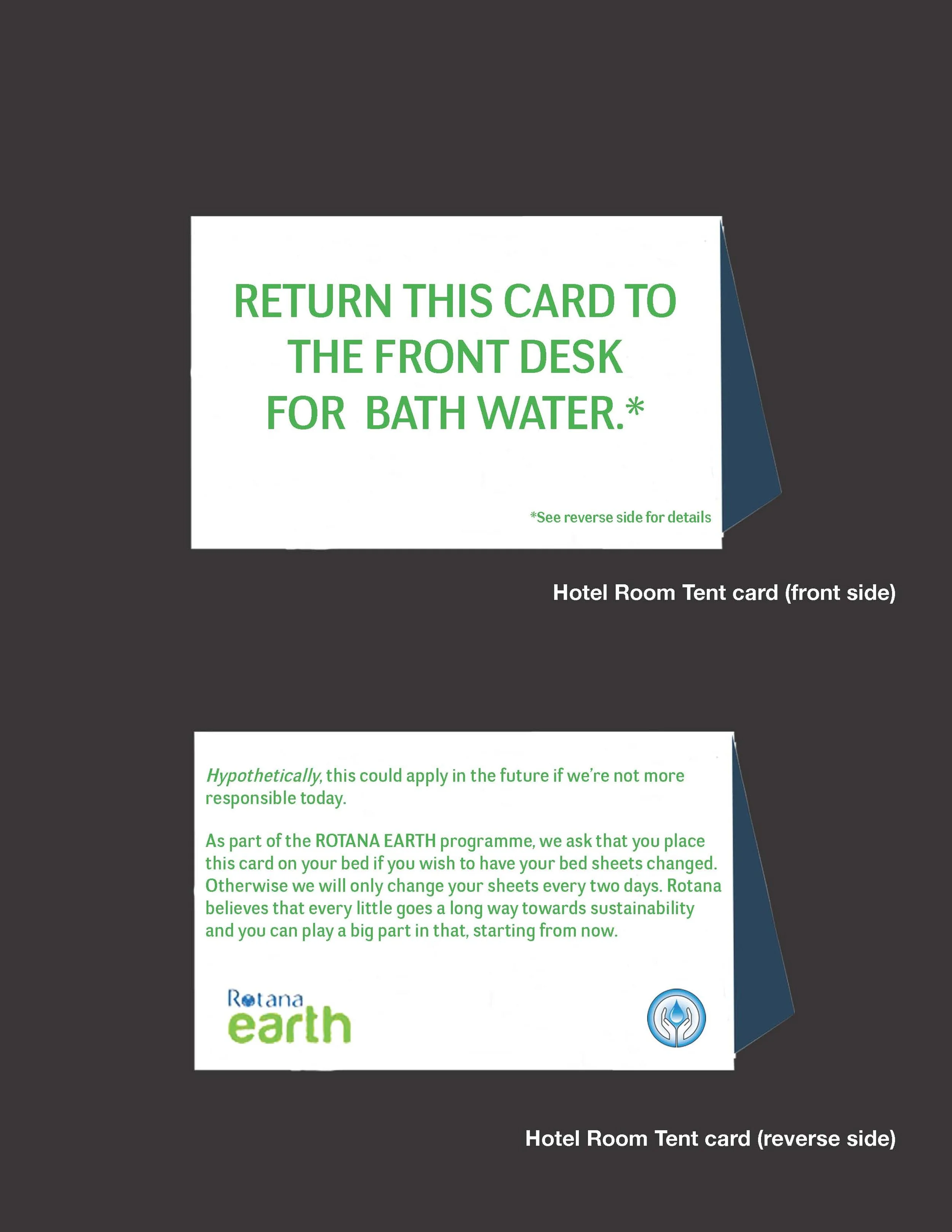  Rotana Hotel tent card 