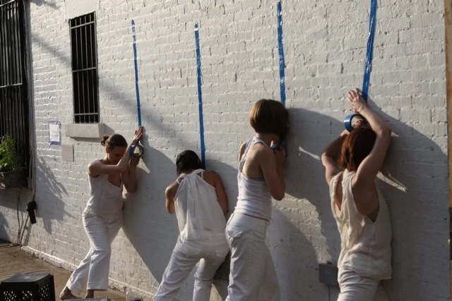 "Slow Falls" site specific performance, photo credit Abigail Levine