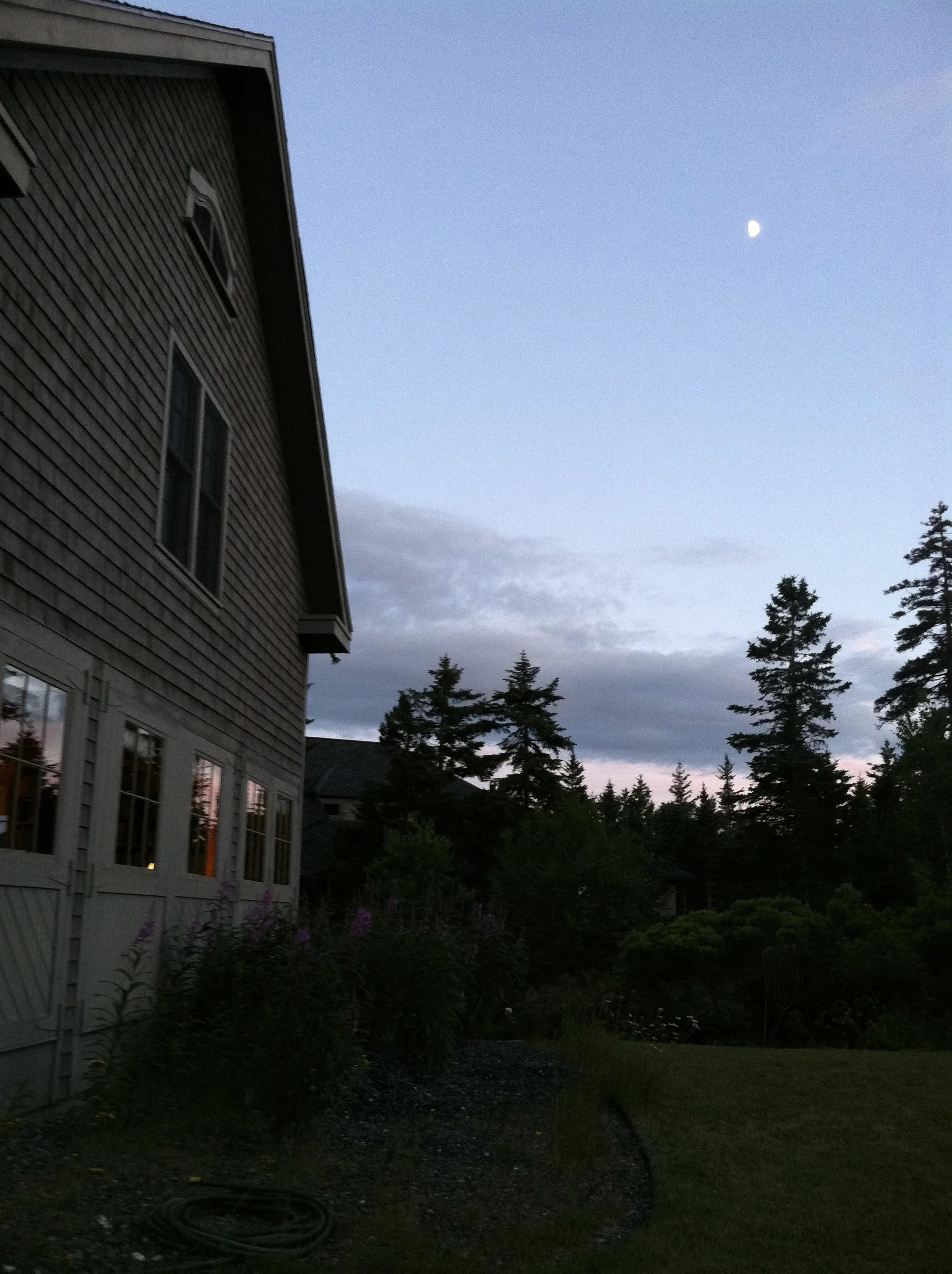 beautiful moon in Brooksville, Maine
