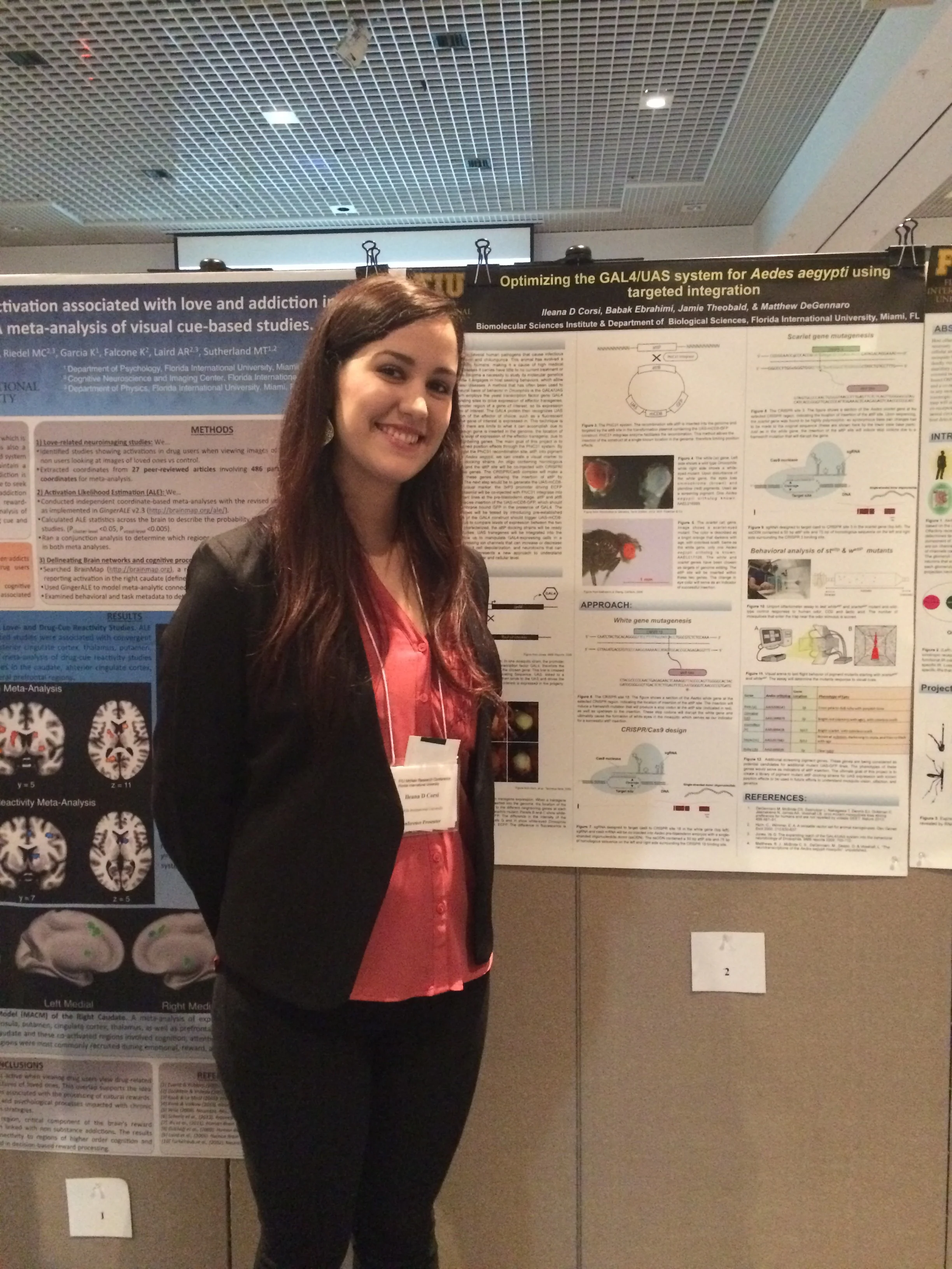 Ileana at her poster