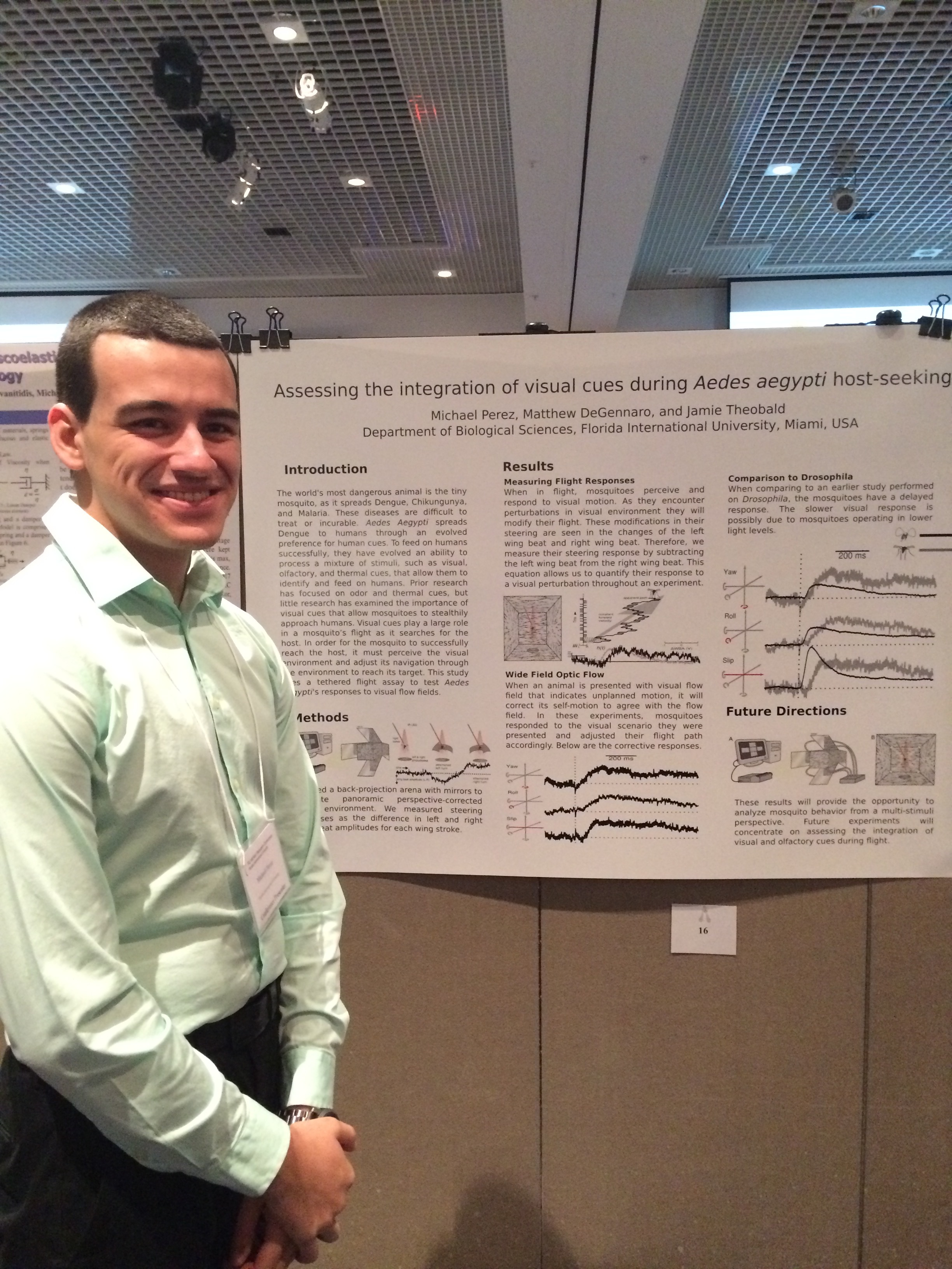 Michael Perez presents his poster. He also gave an excellent talk!
