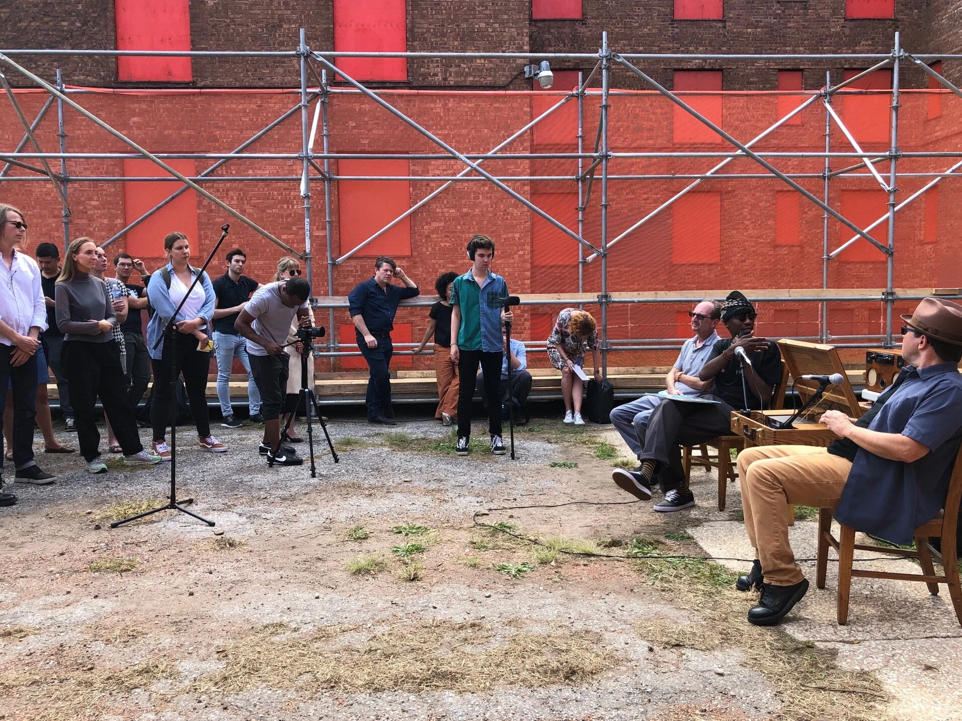 Listed. press day, September 18, 2019. Seated, left to right: Jeff Kowalkowski, Malose Malahlela, Jim Duignan