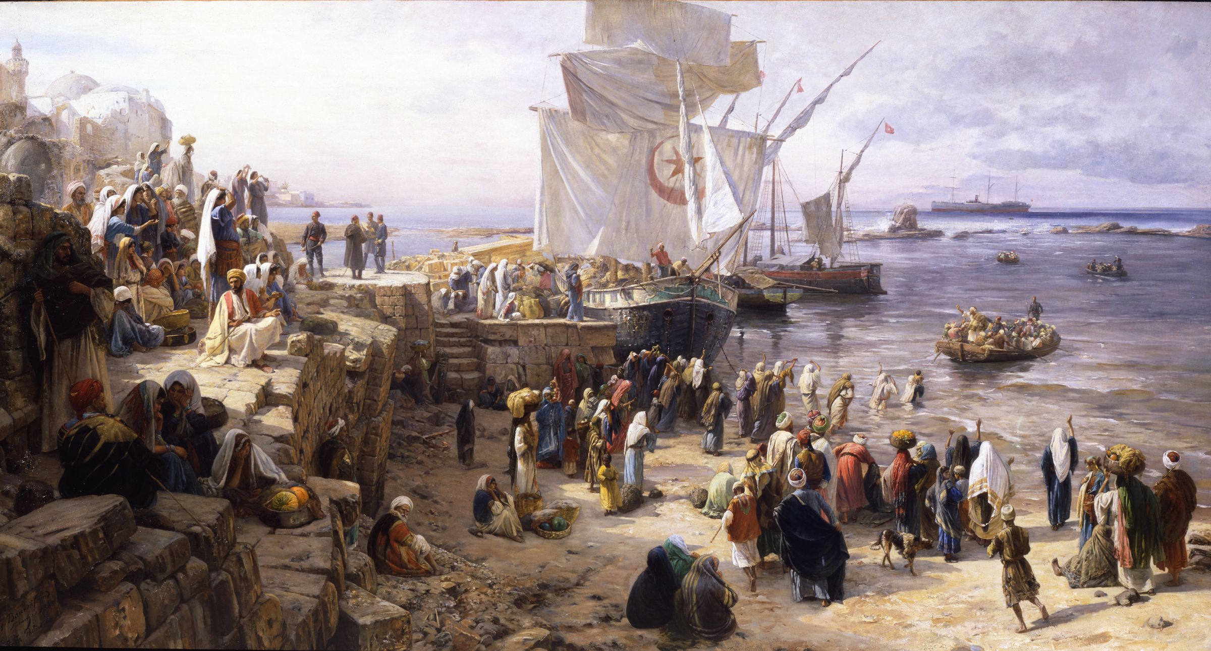 Gustav Bauernfeind - Jaffa, Recruiting of Turkish Soldiers in Palestine
