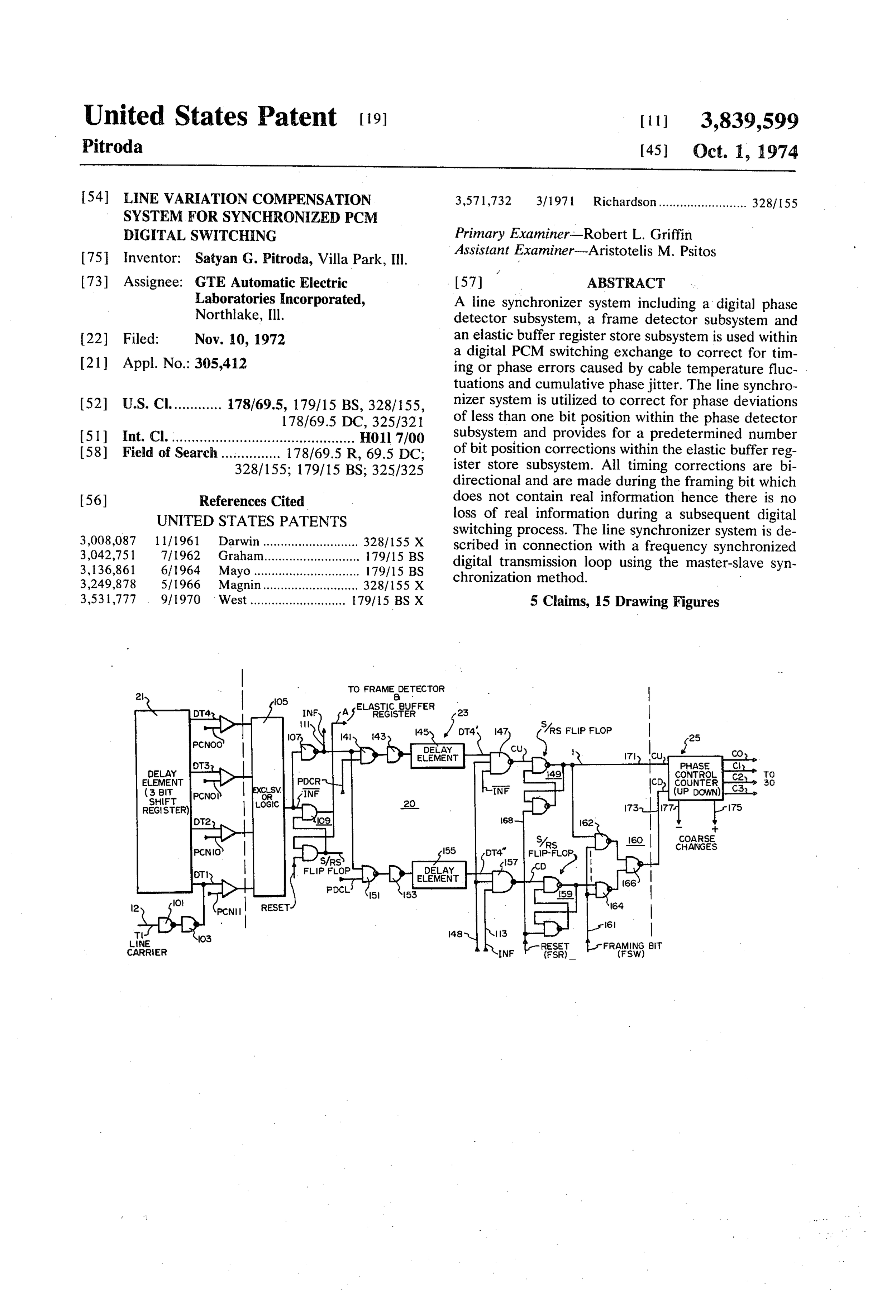 US3839599 Line Variation Compensation System For Synchronized PCM Digital Switching.jpg