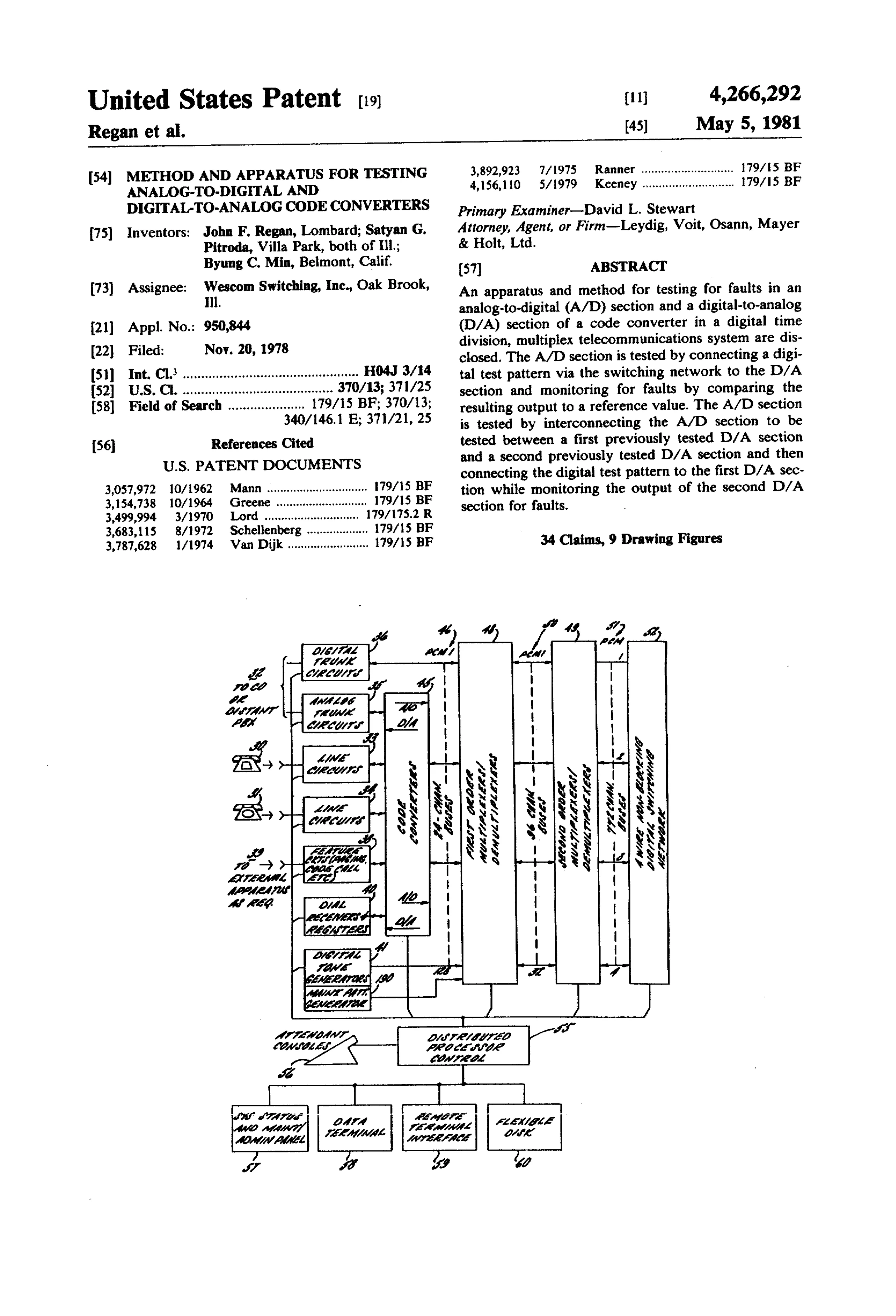 US4266292 Method and apparatus for testing analog-to-digital and digital-to-analog code converters.jpg