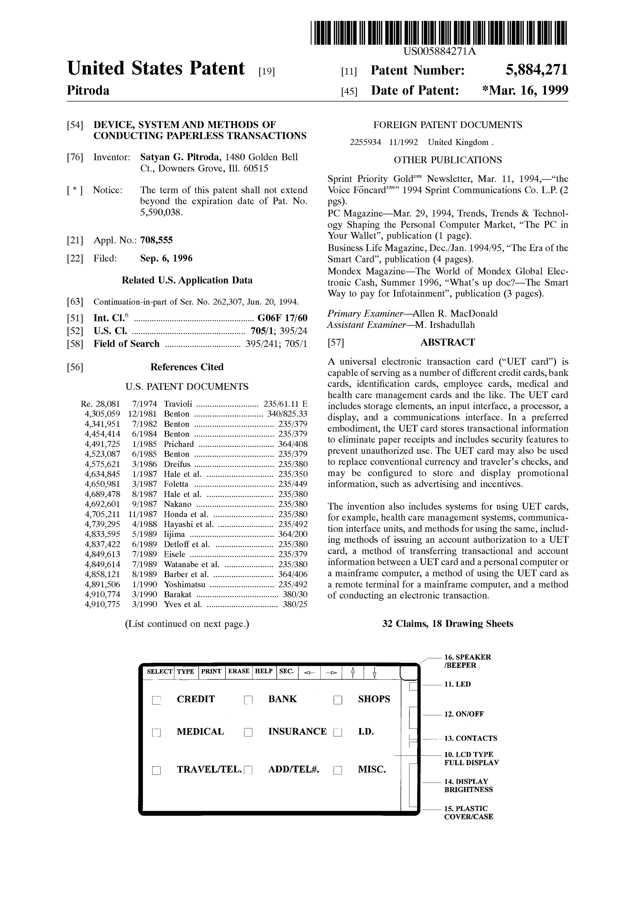 US5884271 Device, system and methods of conducting paperless transactions.jpg