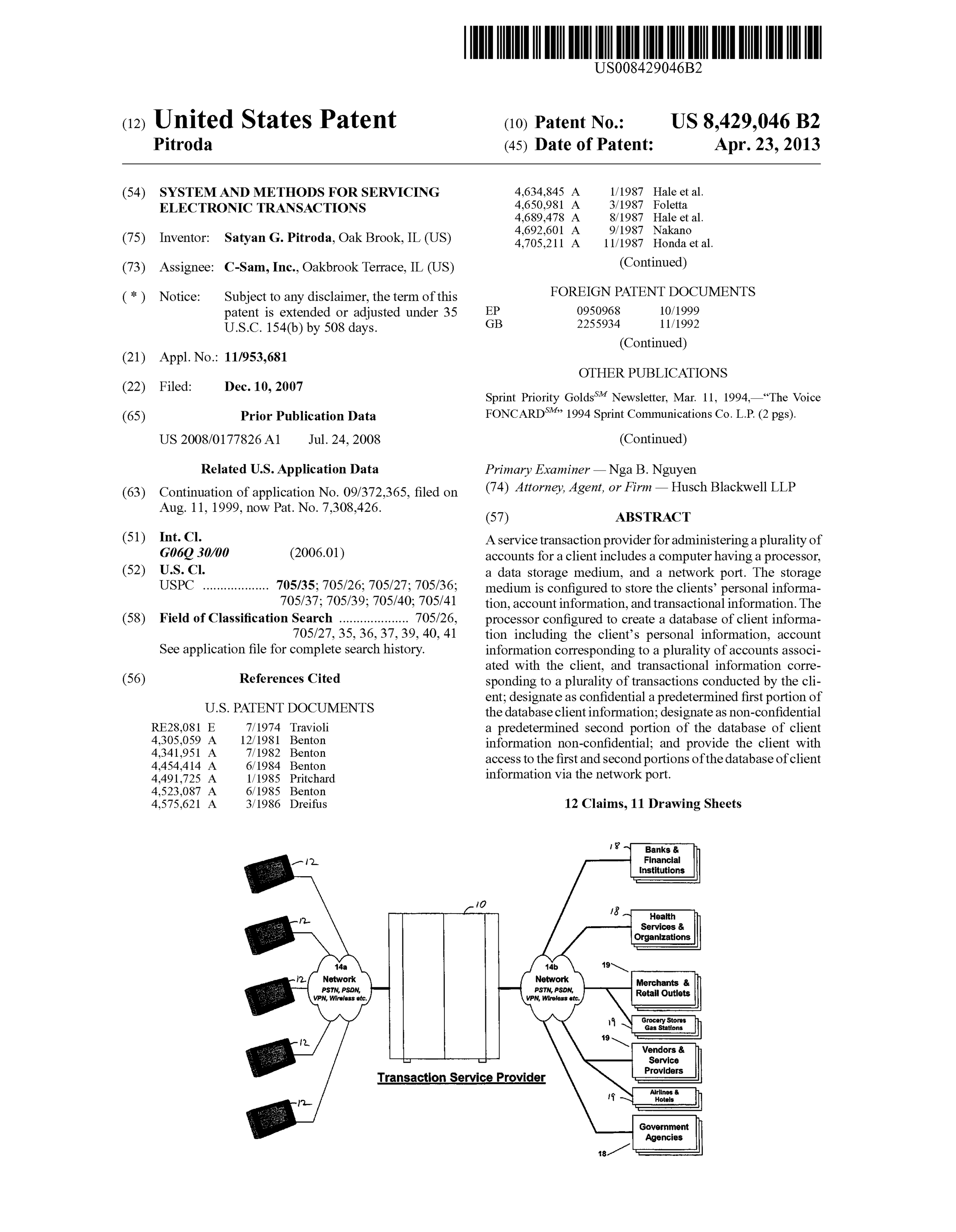 US8429046 System and methods for servicing electronic transactions.jpg