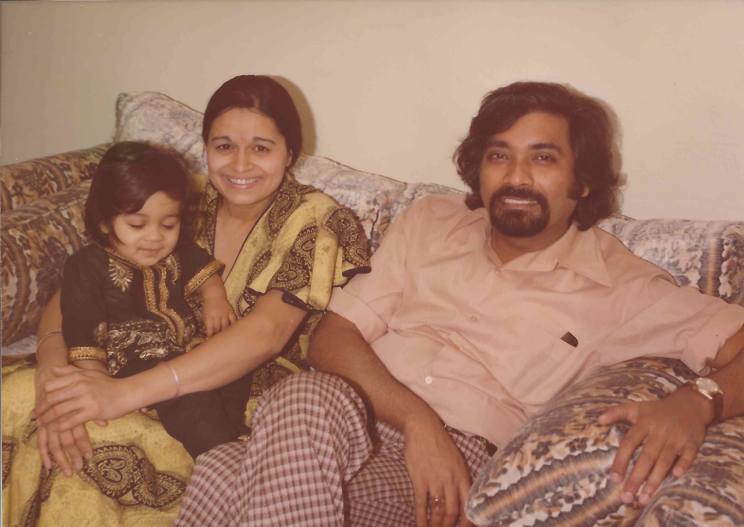 Sam, Anu and Salil relaxing at home