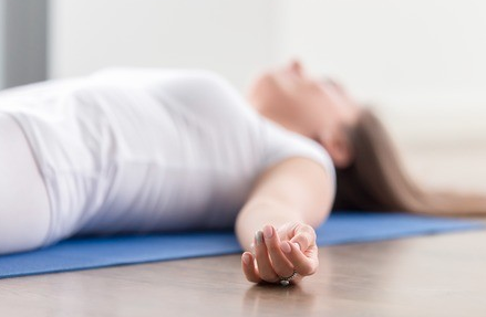 Yoga Nidra is a lying down, guided mindfulness Meditation